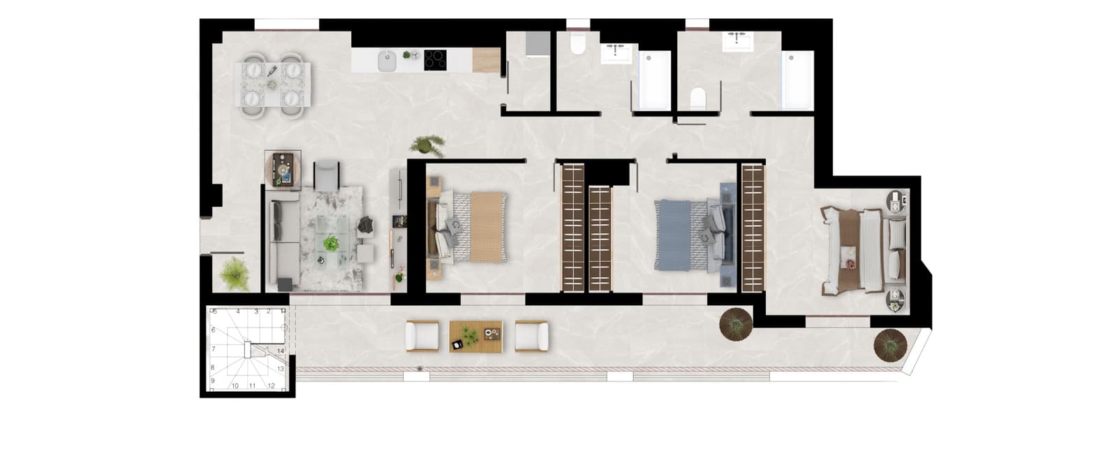 Apartamento de 3 habitaciones en Benahavís en venta con piscina garaje - 525.000 € (Ref: 9752528)