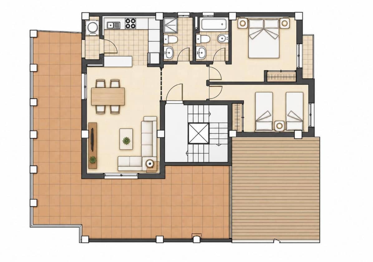 2 sypialnia Apartament na sprzedaż w Denia z basenem garażem - 270 000 € (Ref: 10081640)