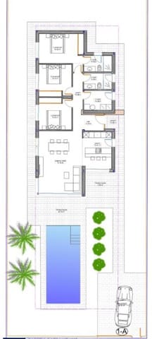 3 chambre Villa/Maison à vendre à Els Poblets avec piscine garage - 585 000 € (Ref: 9401321)