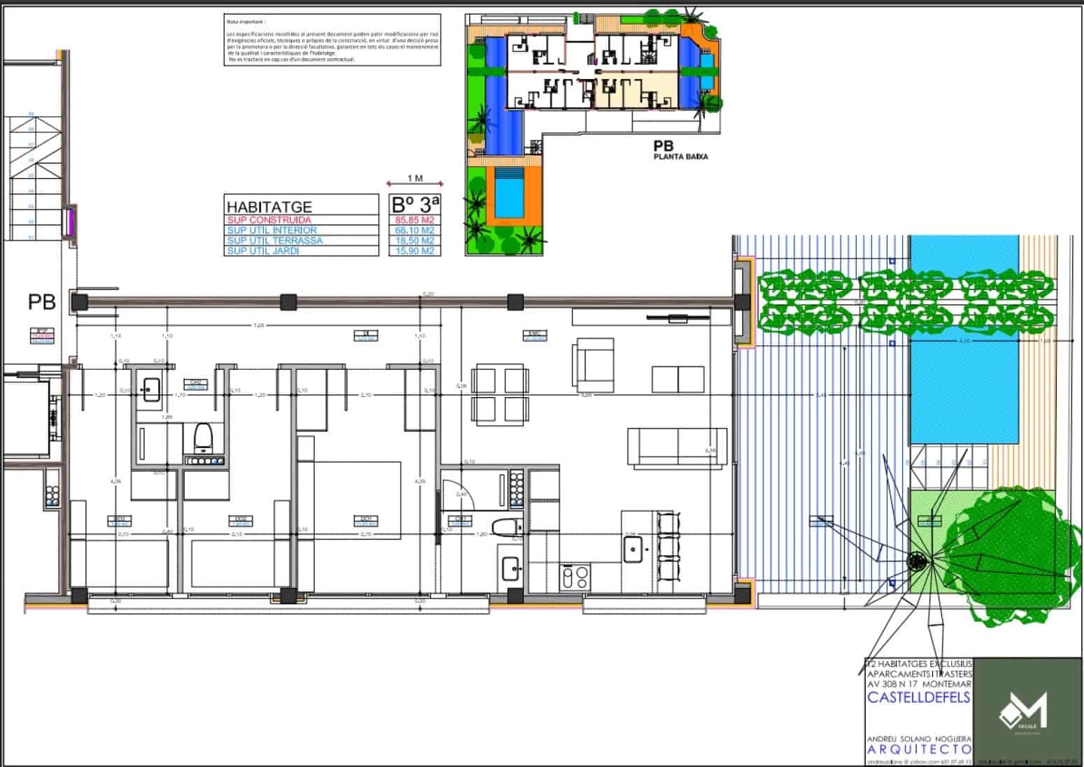 3 camera da letto Appartamento in vendita in Castelldefels con piscina - 785.000 € (Rif: 10109043)