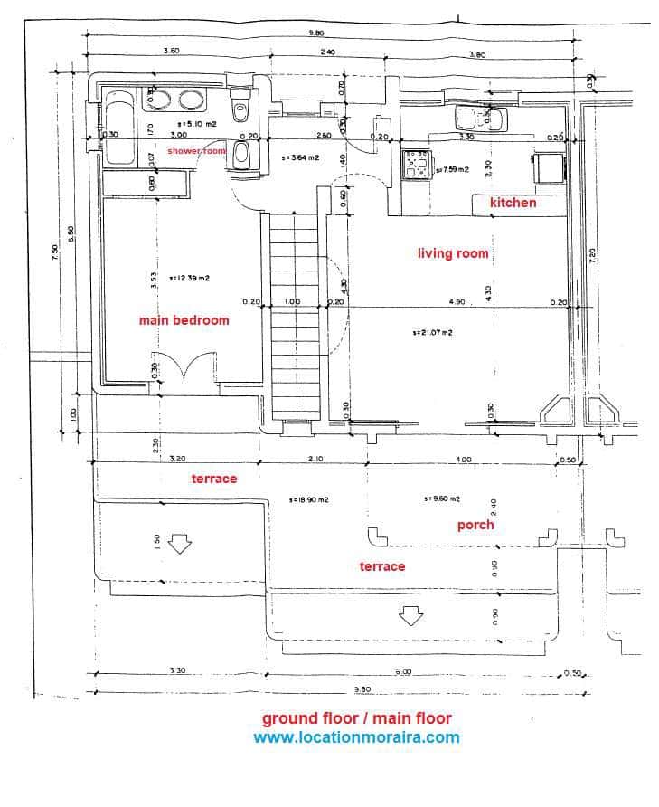 Bungalow de 3 chambres à louer à Moraira avec piscine garage - 1 400 € (Ref: 7656241)
