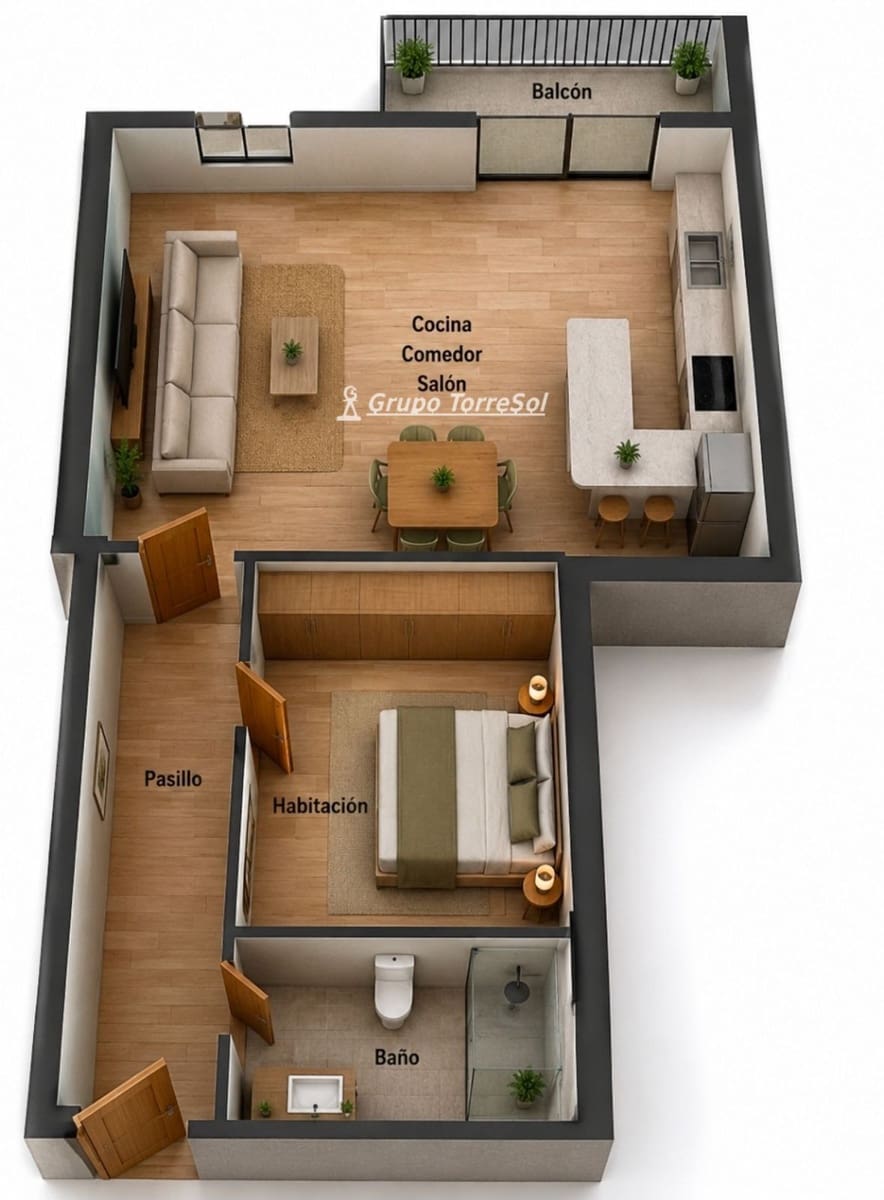 1 slaapkamer Flat te koop in Barcelona stad - € 339.000 (Ref: 10011881)