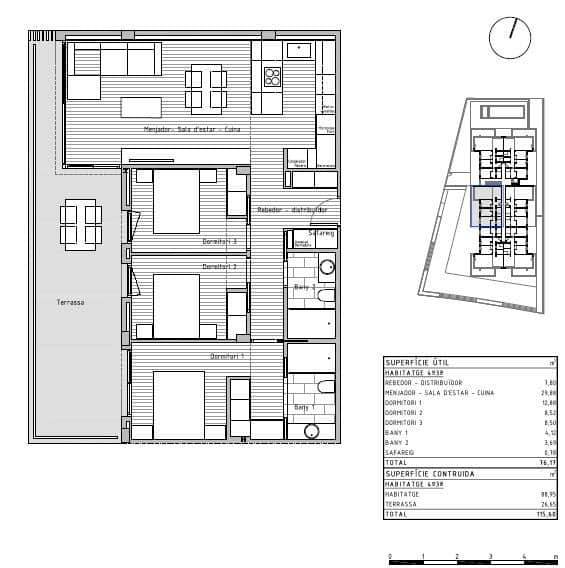 3 sypialnia Penthouse na sprzedaż w Cunit z basenem garażem - 342 889 € (Ref: 9151910)