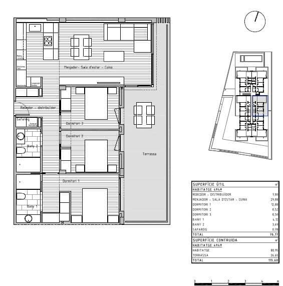 3 sypialnia Penthouse na sprzedaż w Cunit z basenem garażem - 342 889 € (Ref: 9151910)