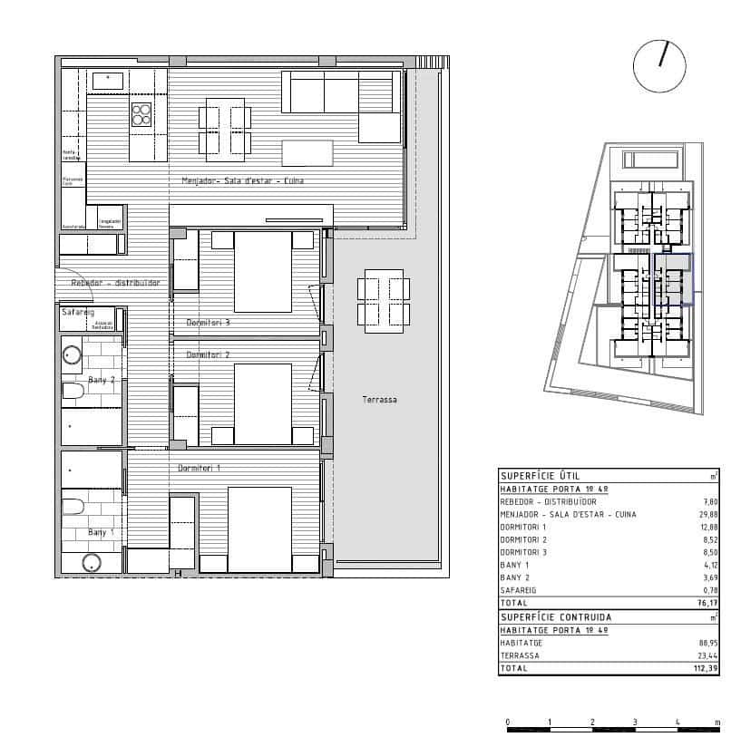 3 sypialnia Apartament na sprzedaż w Cunit z basenem garażem - 325 420 € (Ref: 9152073)
