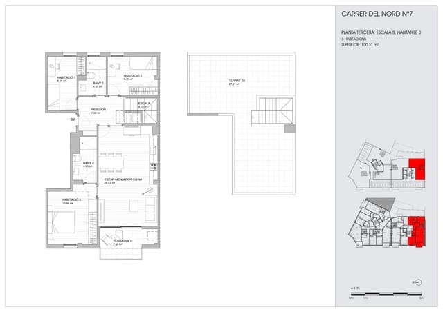 3 sypialnia Penthouse na sprzedaż w Torredembarra z garażem - 320 000 € (Ref: 9265382)