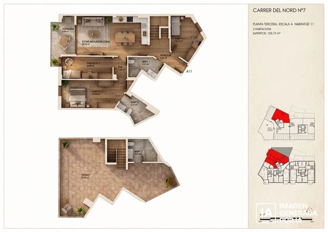 3 bedroom Flat for sale in Torredembarra - € 320,000 (Ref: 9534649)