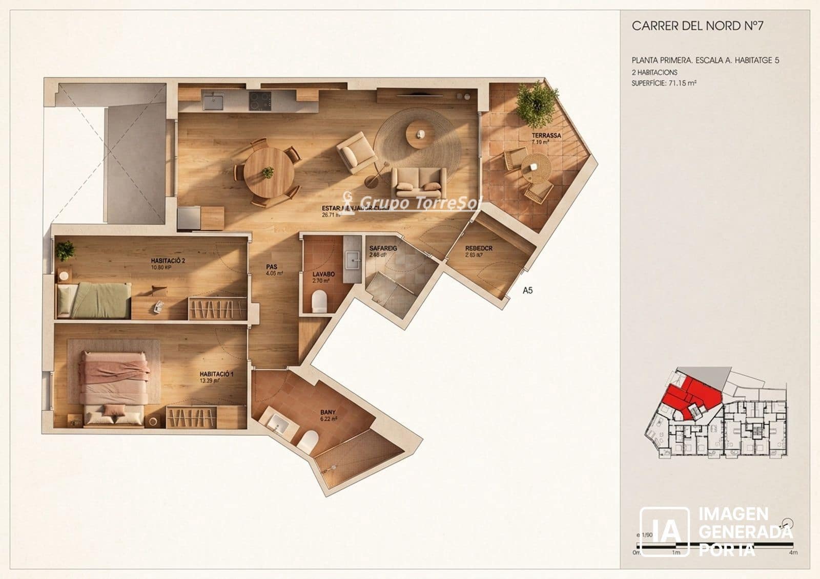 Piso de 2 habitaciones en Torredembarra en venta - 245.000 € (Ref: 9534679)