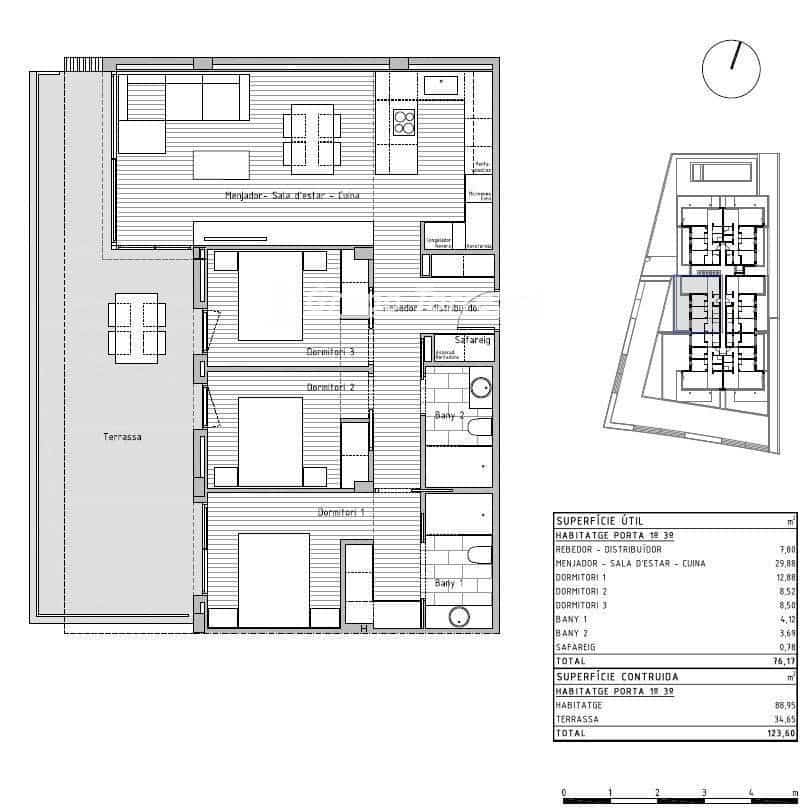 3 soveværelse Lejlighed til salg i Cunit med swimmingpool - € 332.840 (Ref: 9536239)