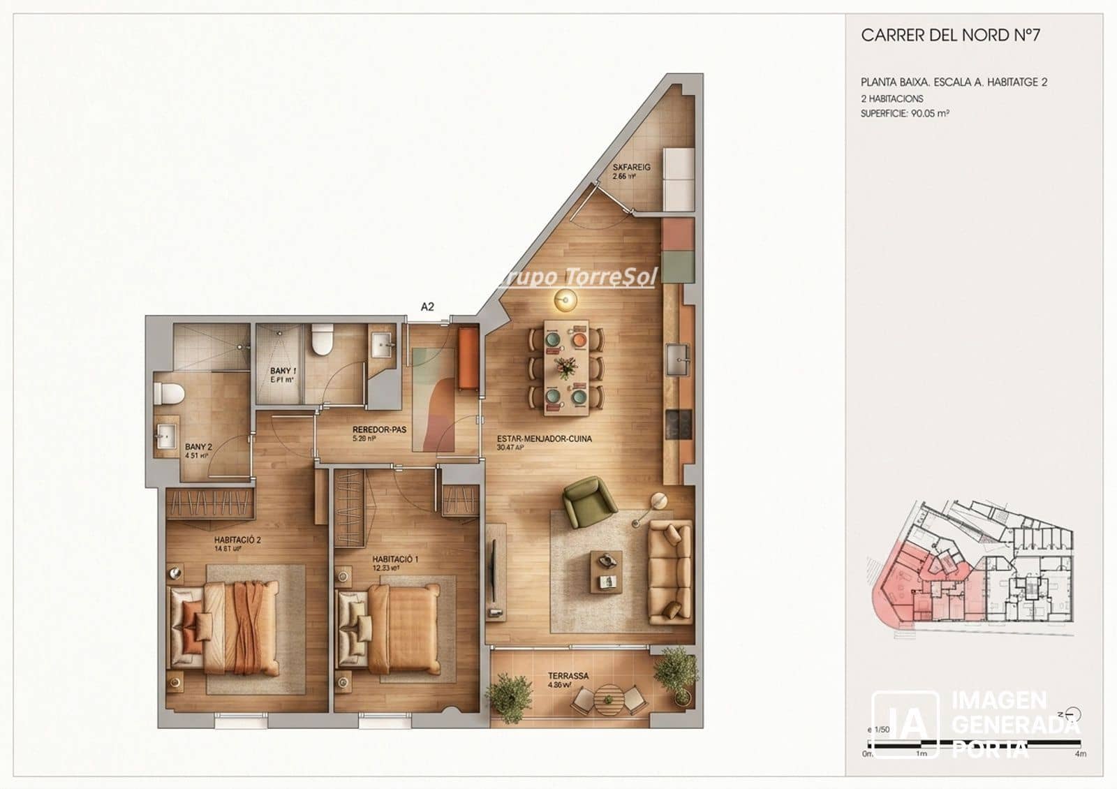 2 camera da letto Appartamento in vendita in Torredembarra - 225.000 € (Rif: 9571584)