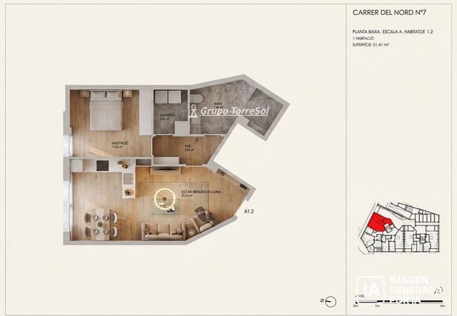 1 sypialnia Mieszkanie na sprzedaż w Torredembarra - 170 000 € (Ref: 9622571)