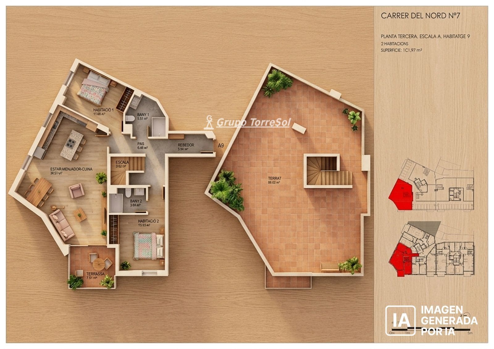 2 bedroom Flat for sale in Torredembarra - € 290,000 (Ref: 9723498)