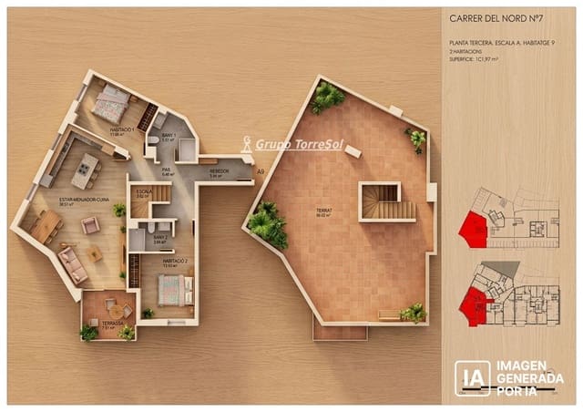 2 bedroom Flat for sale in Torredembarra - € 290,000 (Ref: 9723498)