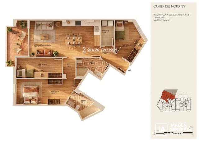 3 soveværelse Lejlighed til salg i Torredembarra - € 290.000 (Ref: 9723499)