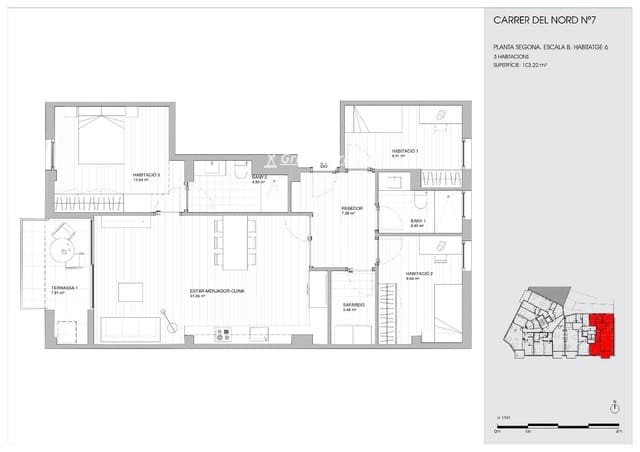 3 slaapkamer Flat te koop in Torredembarra - € 295.000 (Ref: 9731210)