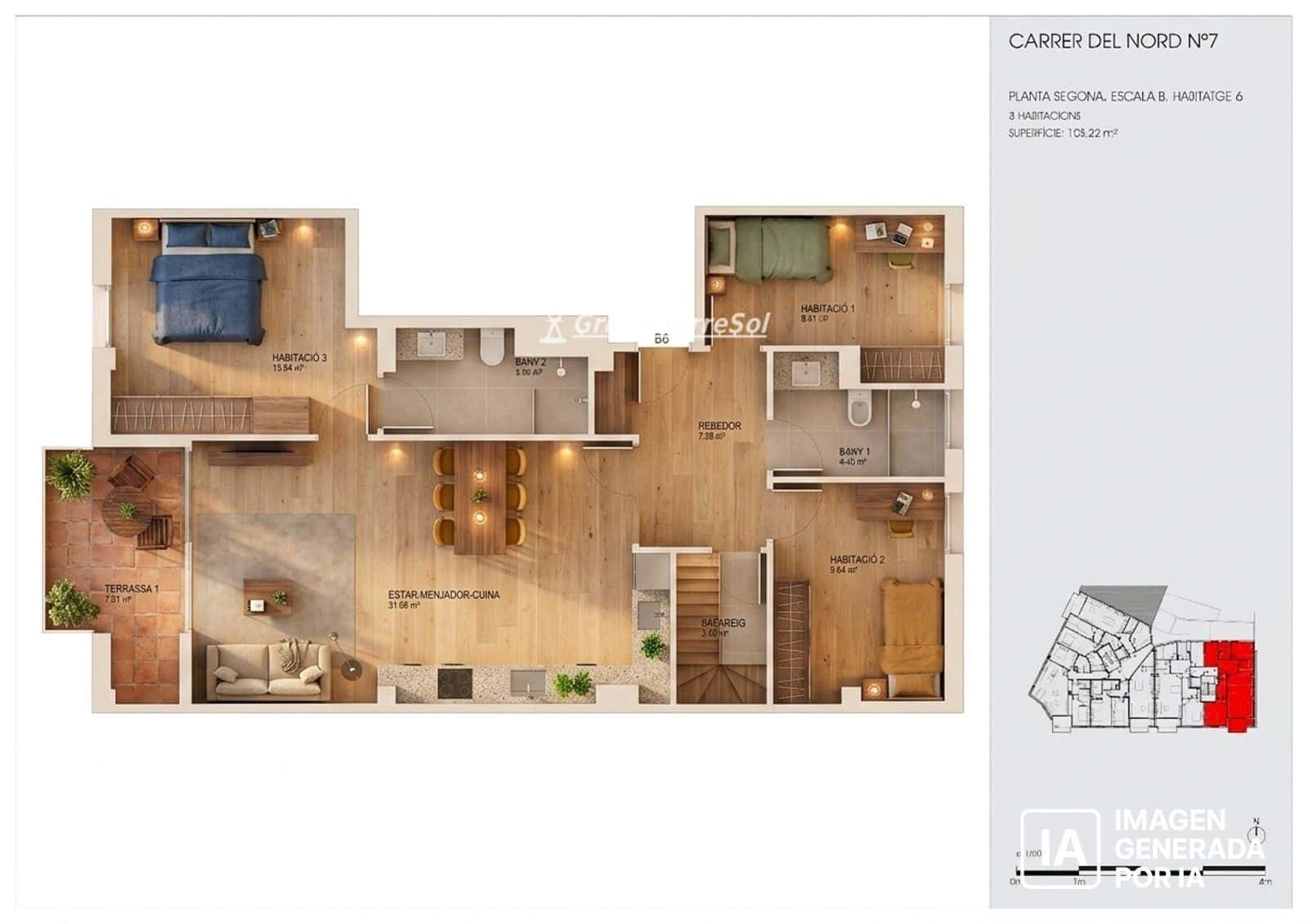 3 soveværelse Lejlighed til salg i Torredembarra - € 295.000 (Ref: 9731210)