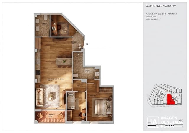 2 bedroom Flat for sale in Torredembarra - € 245,000 (Ref: 9731213)