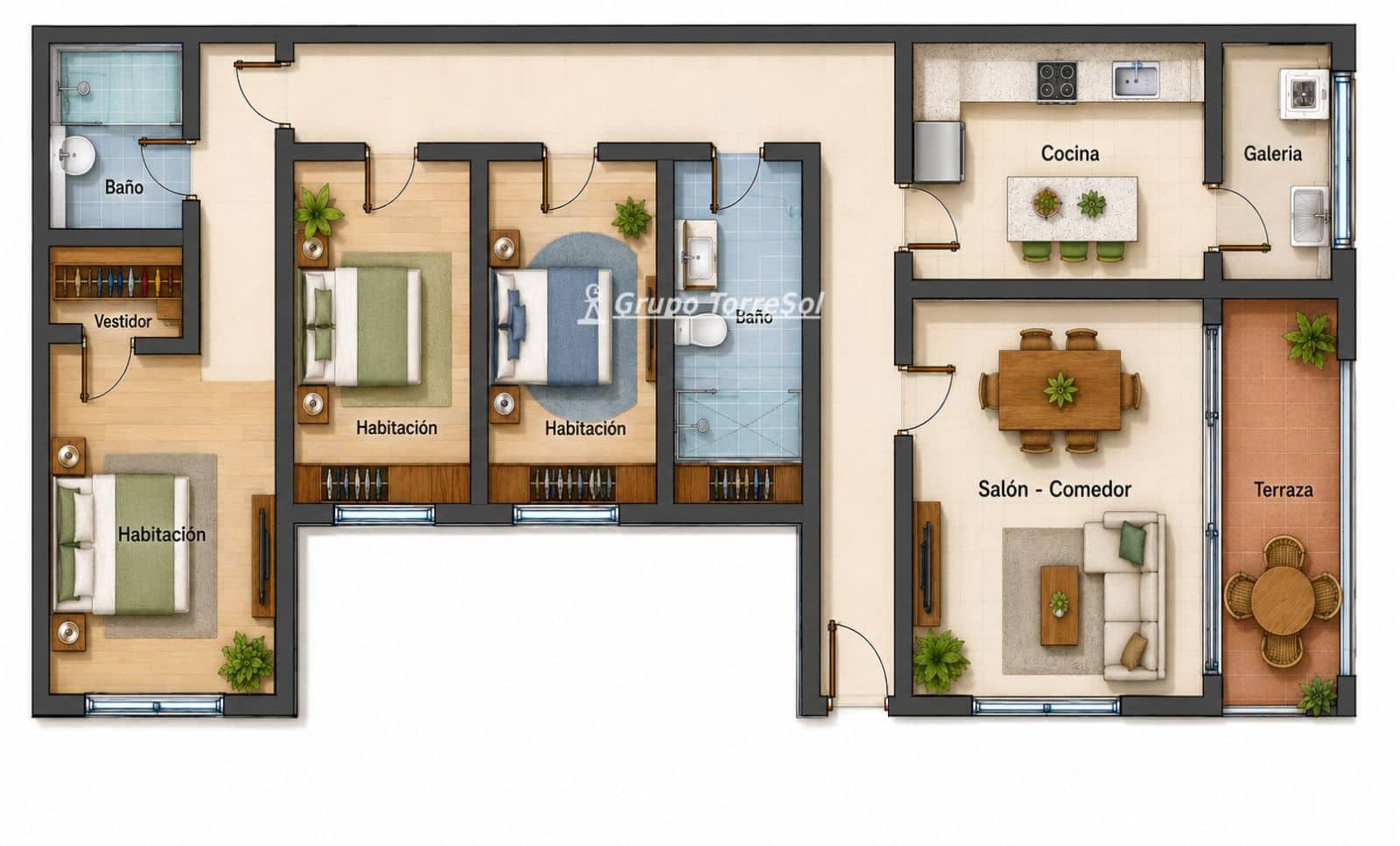 3 quarto Apartamento para venda em Elche / Elx - 220 000 € (Ref: 9838726)