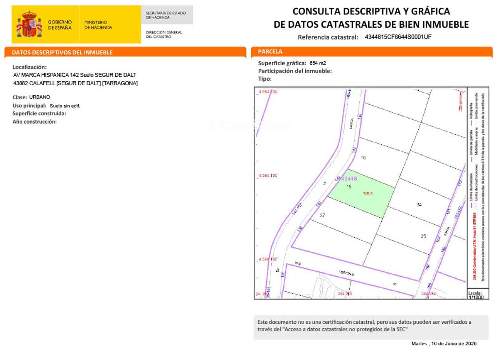Byggegrund til salg i Segur de Calafell - € 120.000 (Ref: 9904892)