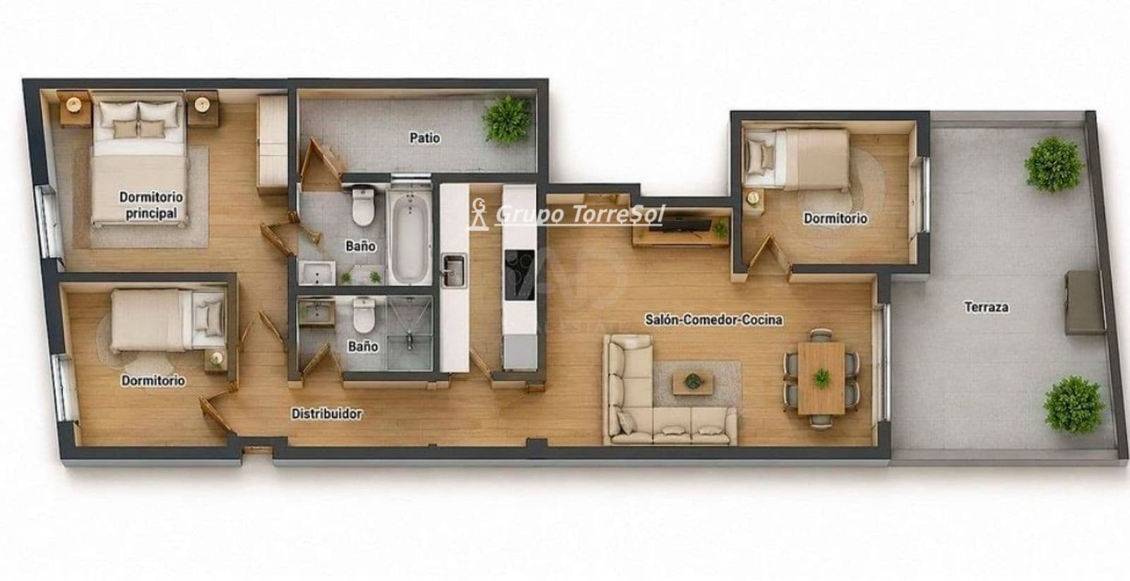 3 Zimmer Wohnung zu verkaufen in La Pobla de Montornes mit Garage - 172.000 € (Ref: 9932566)