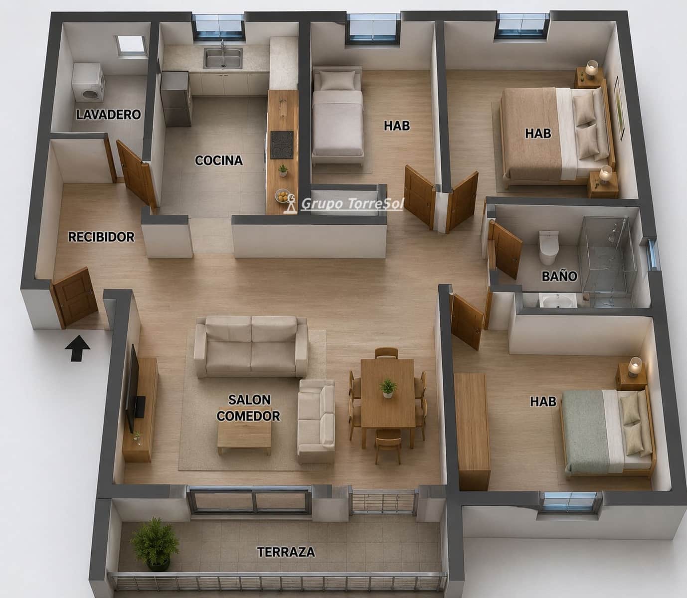 3 bedroom Flat for sale in Torredembarra with pool - € 219,000 (Ref: 9967058)