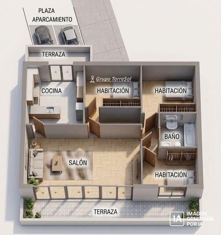 3 slaapkamer Flat te koop in Playa Tamarit - Playa Lissa, Santa Pola met garage - € 149.900 (Ref: 9986131)