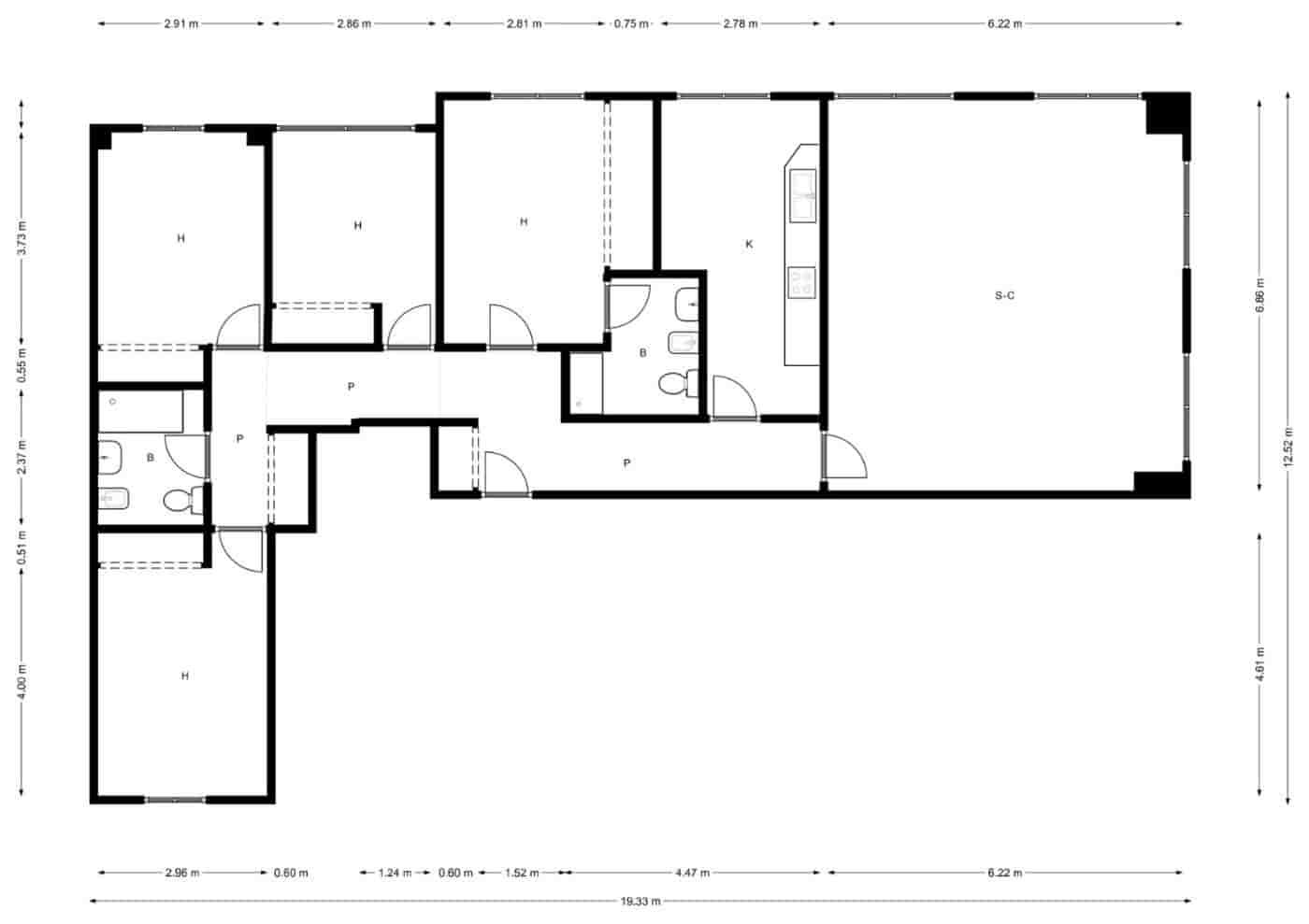 4 camera da letto Appartamento in vendita in Gandia con garage - 440.000 € (Rif: 4459287)