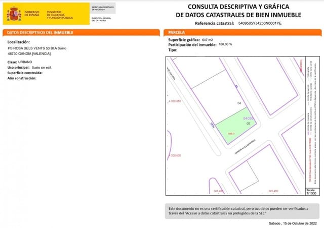 Bouwgrond te koop in Gandia - € 650.000 (Ref: 7153603)