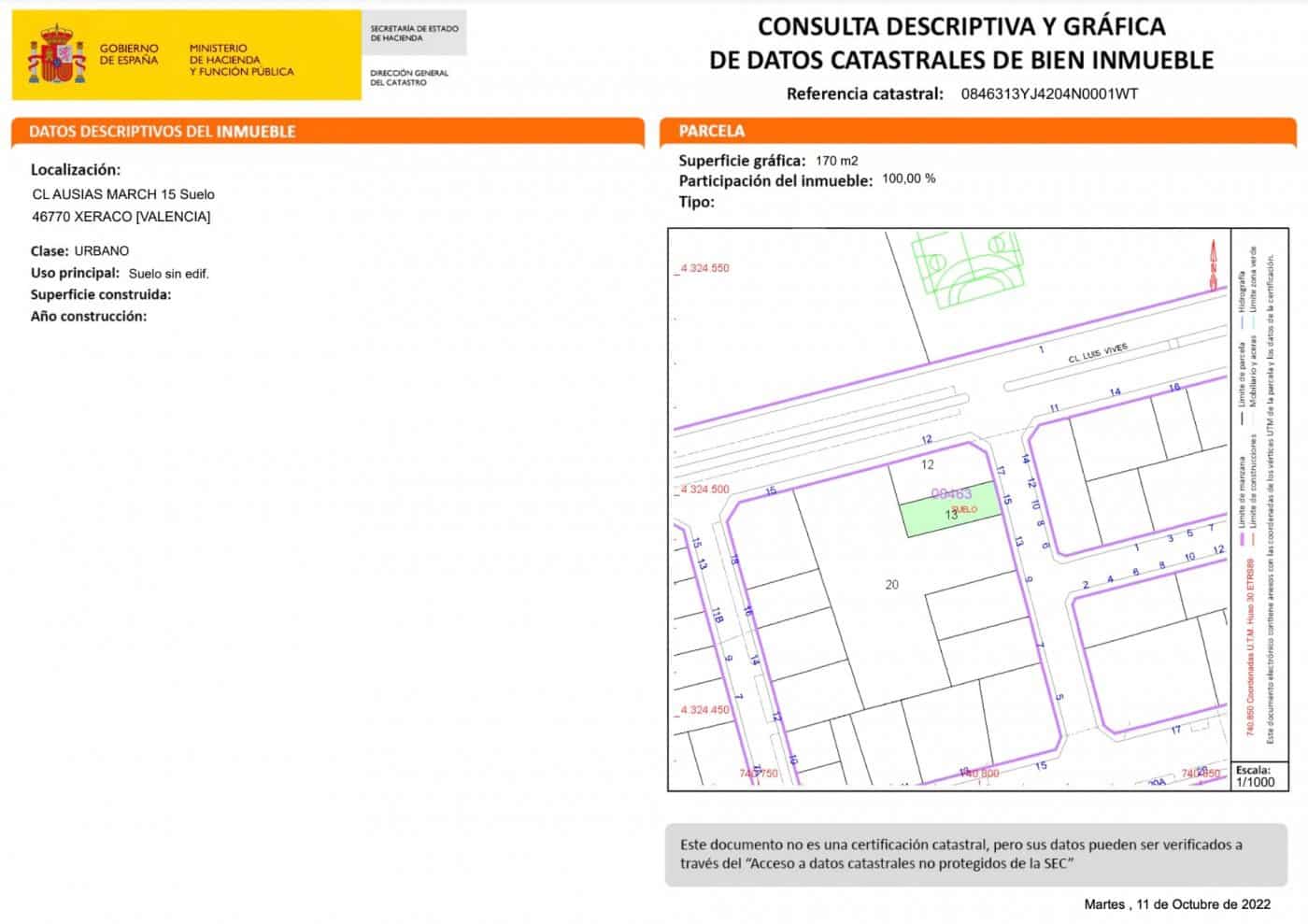 Byggegrund til salg i Xeraco - € 69.990 (Ref: 7208053)