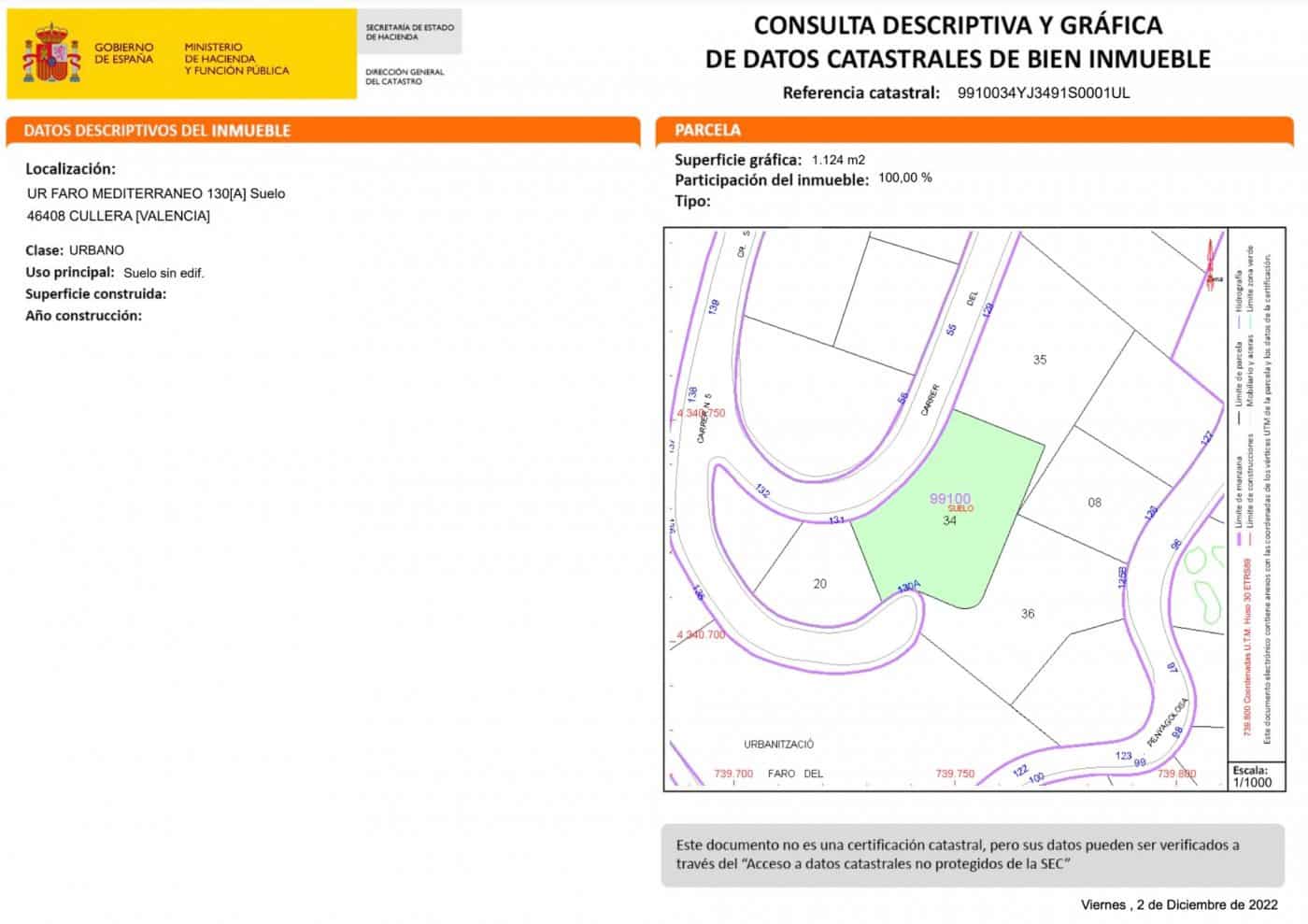 Bouwgrond te koop in Cullera - € 339.000 (Ref: 7263902)