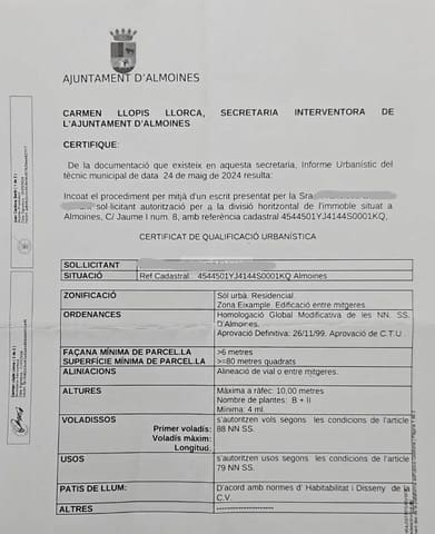 Building Plot for sale in Almoines - € 600,000 (Ref: 8662620)