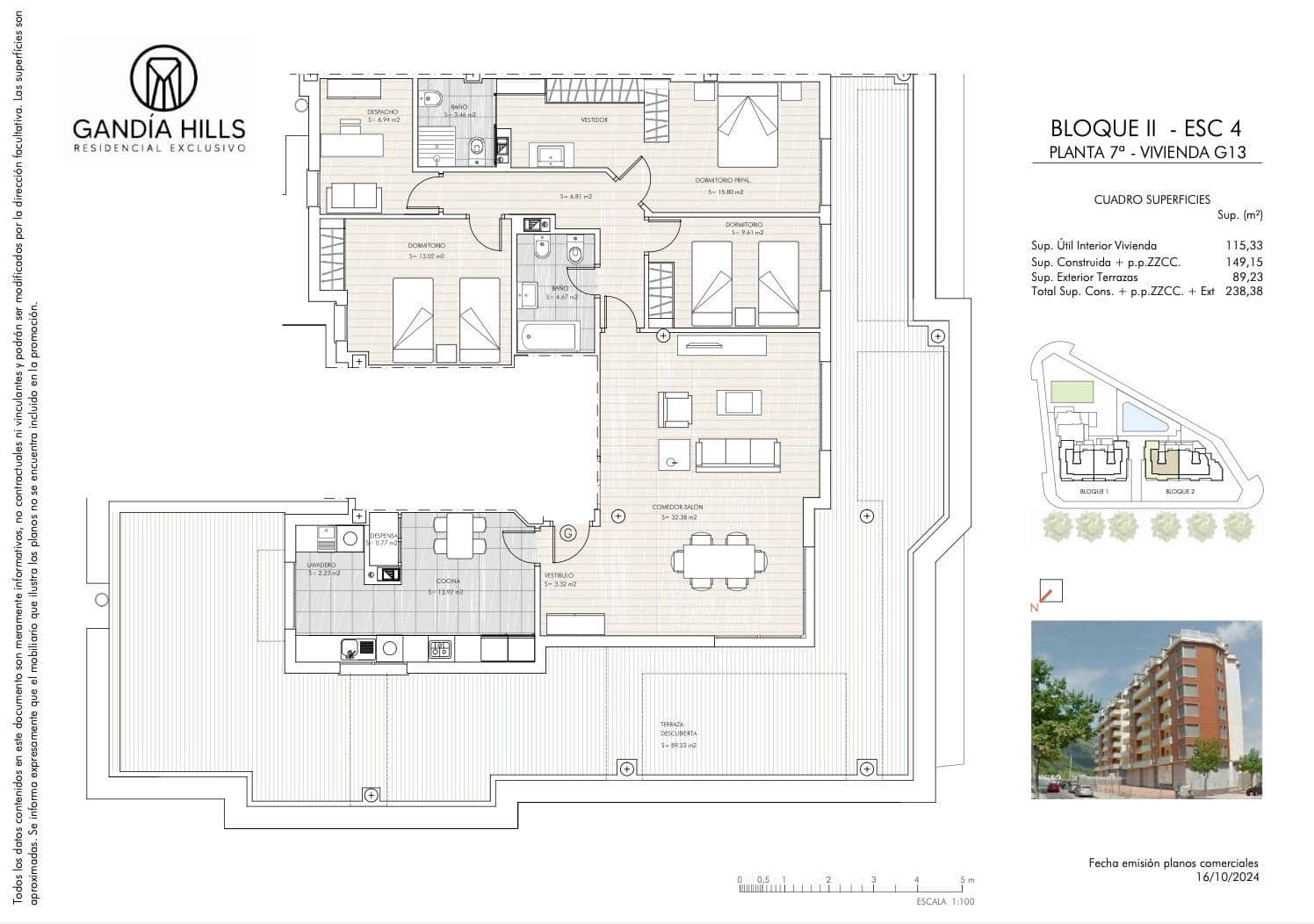 3 soverom Leilighet til salgs i Gandia med svømmebasseng garasje - € 270 378 (Ref: 9042128)