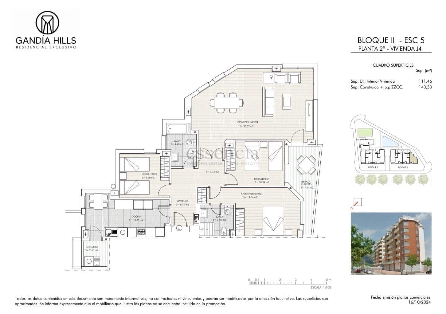 3 soveværelse Penthouse til salg i Gandia med swimmingpool garage - € 427.752 (Ref: 9085212)