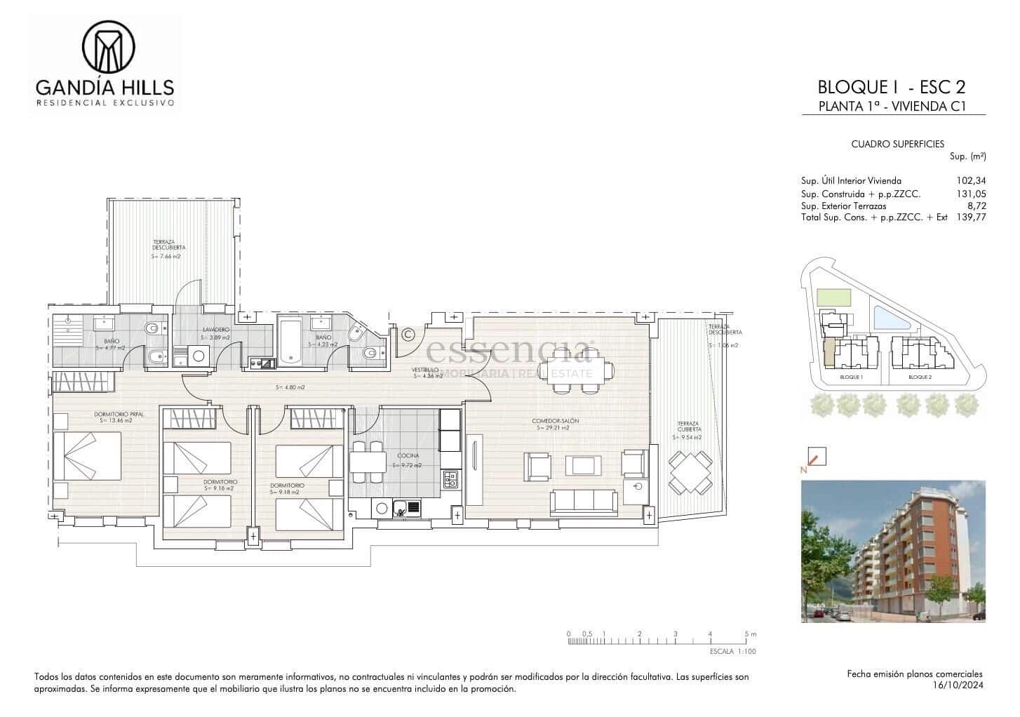 3 soveværelse Penthouse til salg i Gandia med swimmingpool garage - € 427.752 (Ref: 9085212)