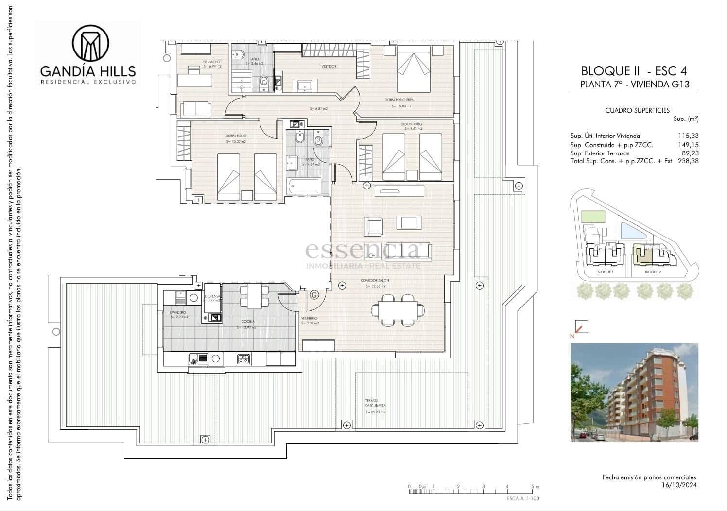 3 soveværelse Penthouse til salg i Gandia med swimmingpool garage - € 427.752 (Ref: 9085212)