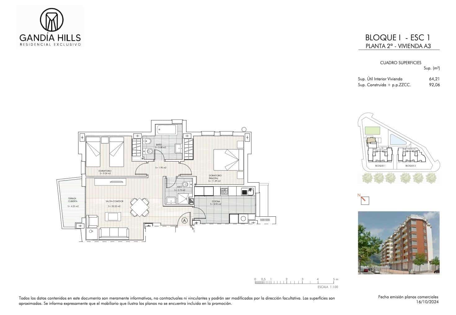 2 camera da letto Attico in vendita in Gandia con piscina garage - 310.000 € (Rif: 9089684)