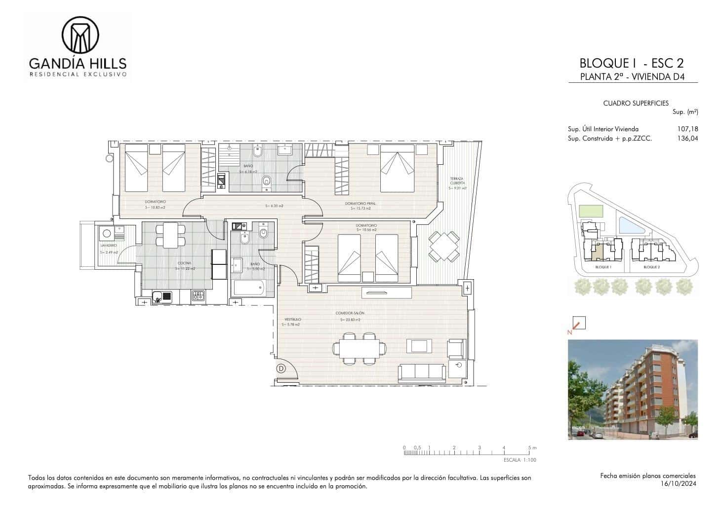 2 camera da letto Attico in vendita in Gandia con piscina garage - 310.000 € (Rif: 9089684)