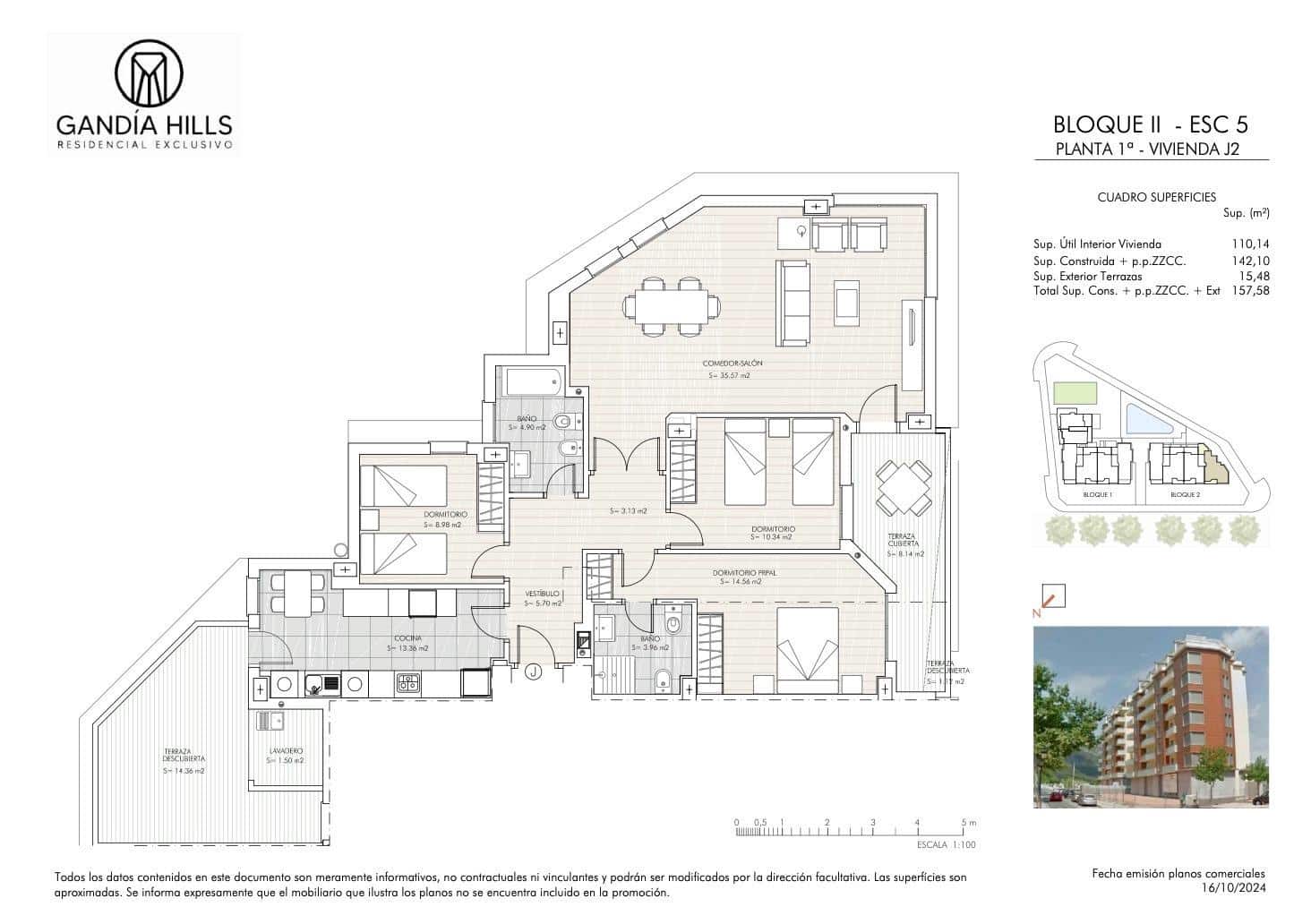 2 camera da letto Attico in vendita in Gandia con piscina garage - 310.000 € (Rif: 9089684)