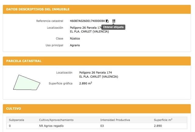 Tomt till salu i Carlet - 26 100 € (Ref: 9192265)