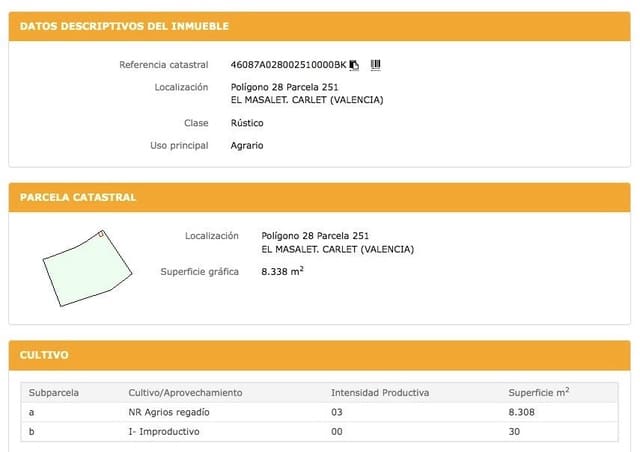 Tomt till salu i Carlet - 26 100 € (Ref: 9192265)