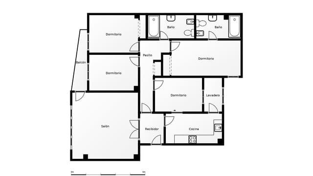 4 sovrum Lägenhet till salu i Gandia - 220 000 € (Ref: 9382779)