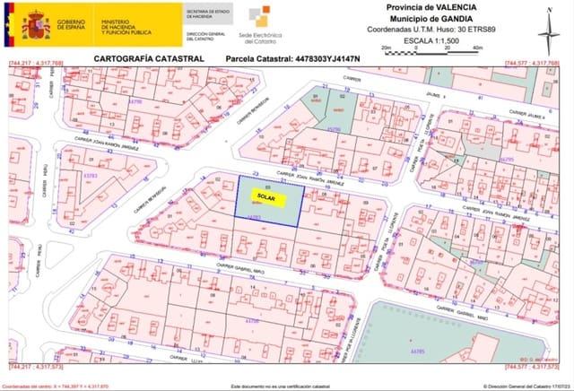 Tomt till salu i Gandia - 750 000 € (Ref: 9398452)