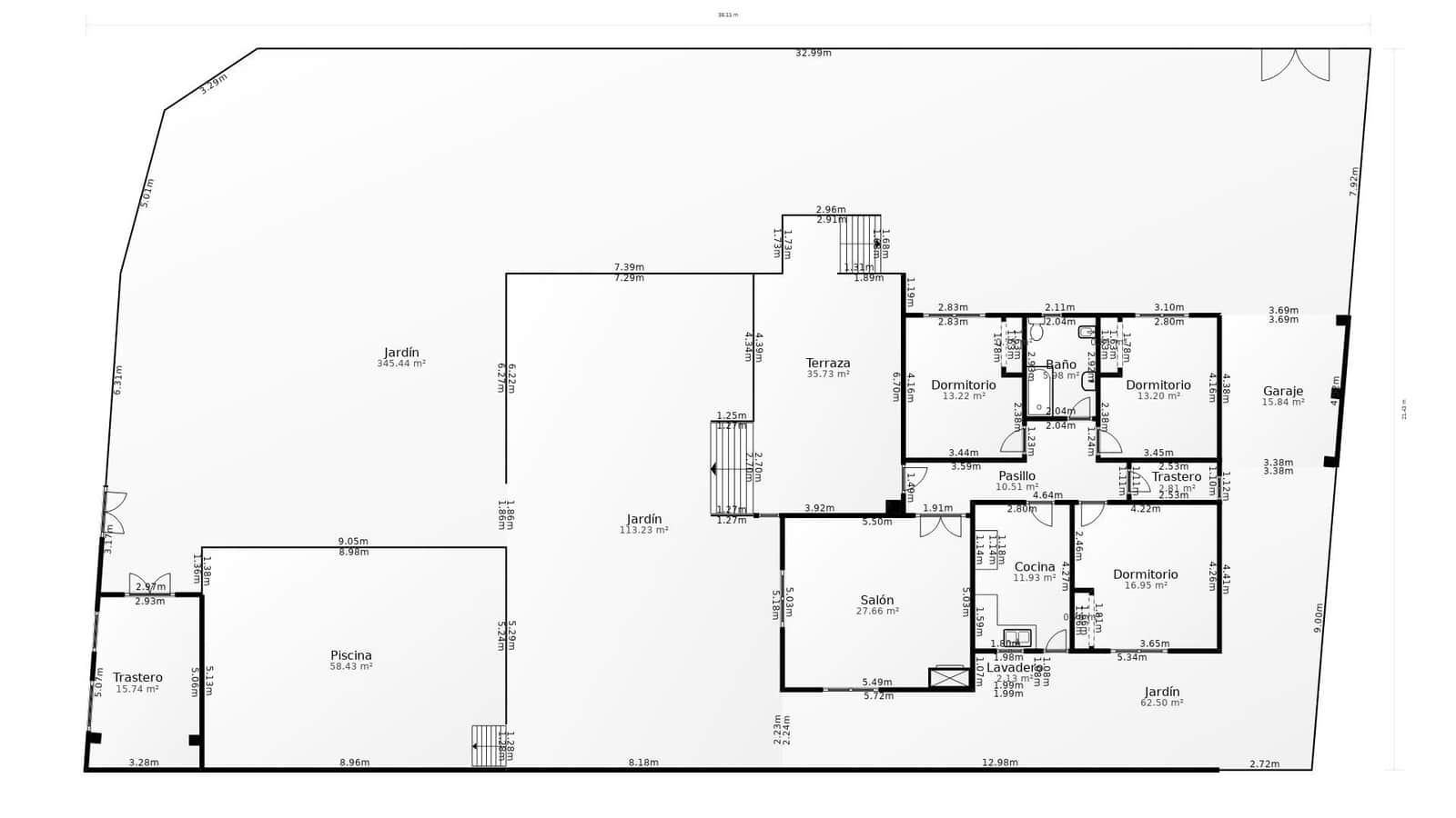 3 makuuhuone Huvila myytävänä paikassa Palma de Gandia mukana uima-altaan 
autotalli - 219 000 € (Ref: 9474884)