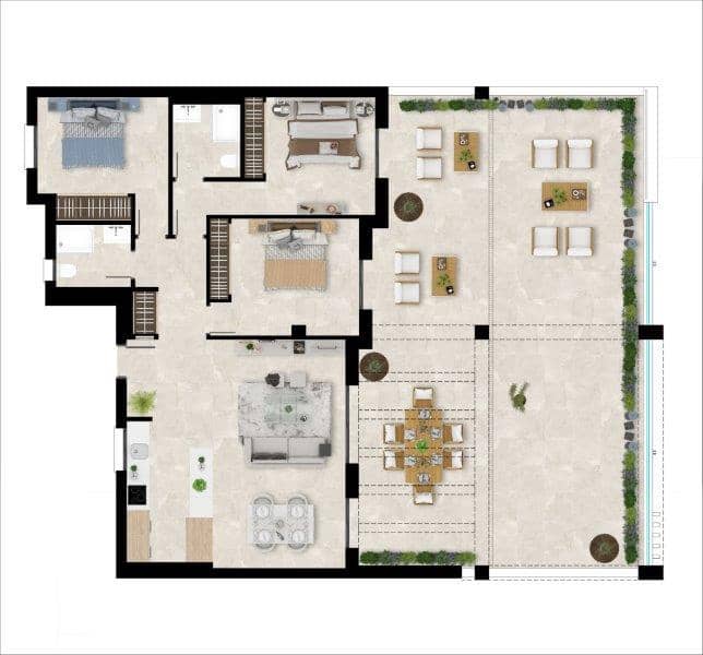Piso de 3 habitaciones en Casares en venta con piscina - 535.000 € (Ref: 8930926)