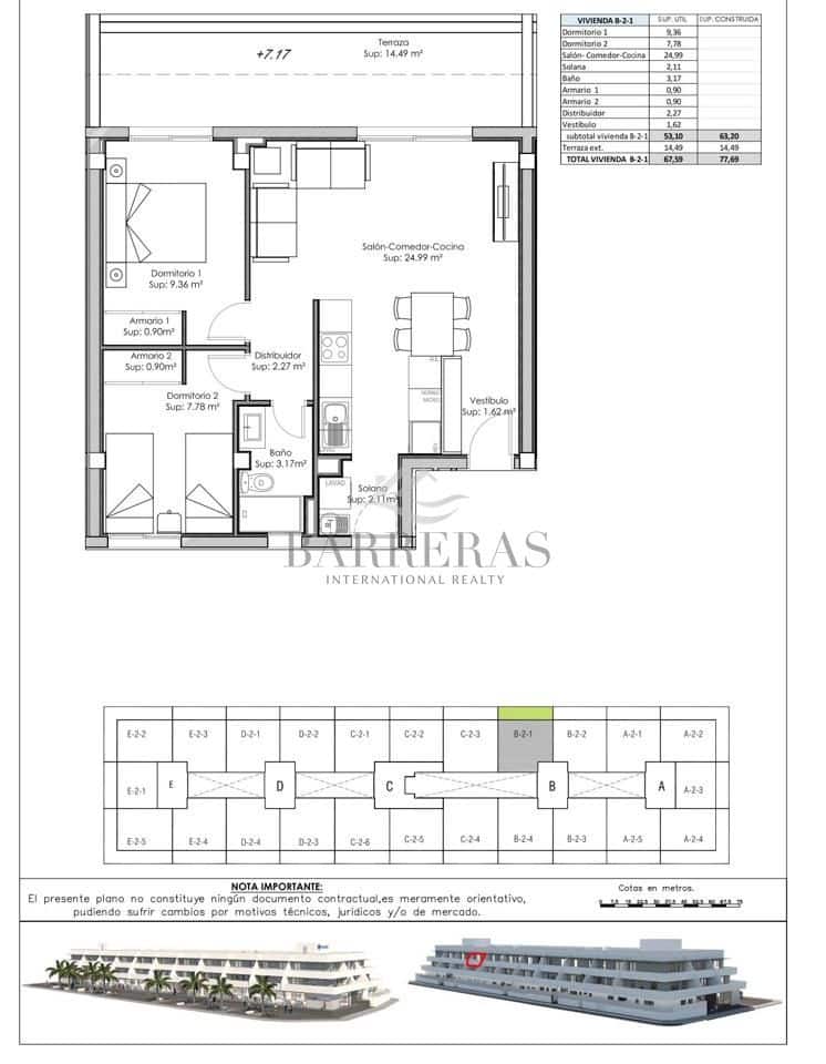 Piso de 2 habitaciones en Los Abrigos en venta con garaje - 360.000 € (Ref: 10172254)