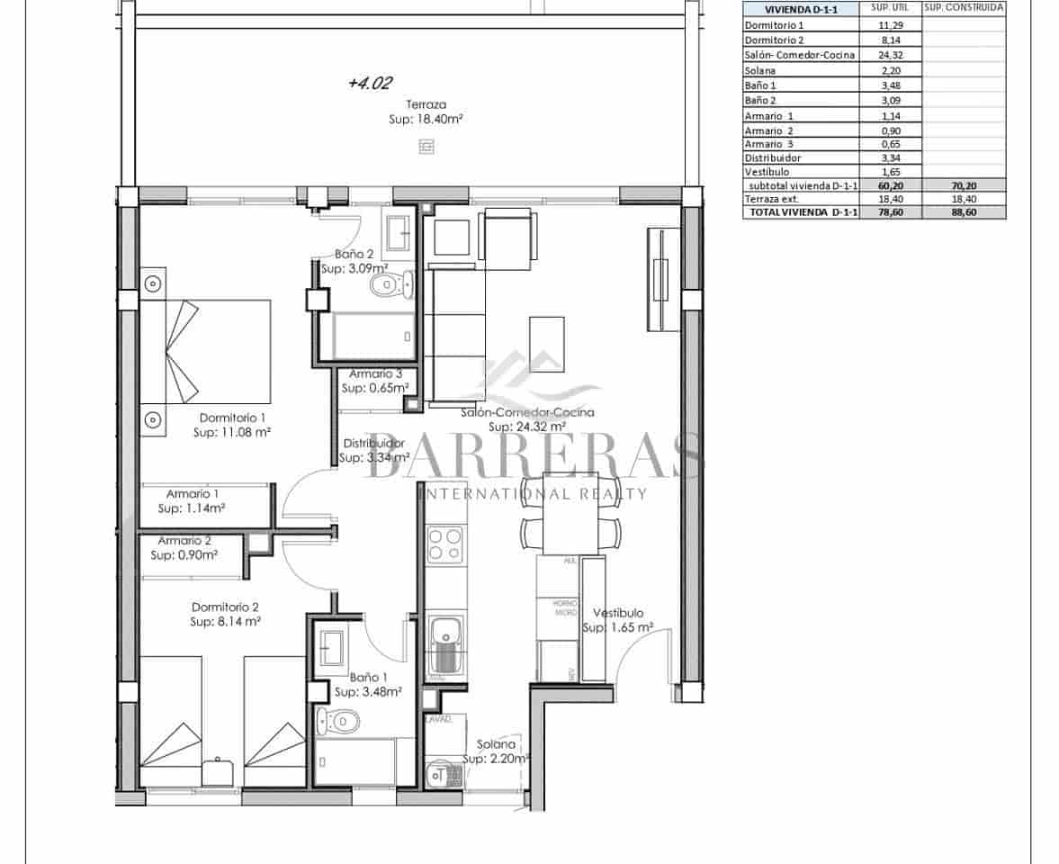 Piso de 2 habitaciones en Los Abrigos en venta con garaje - 390.000 € (Ref: 10172255)