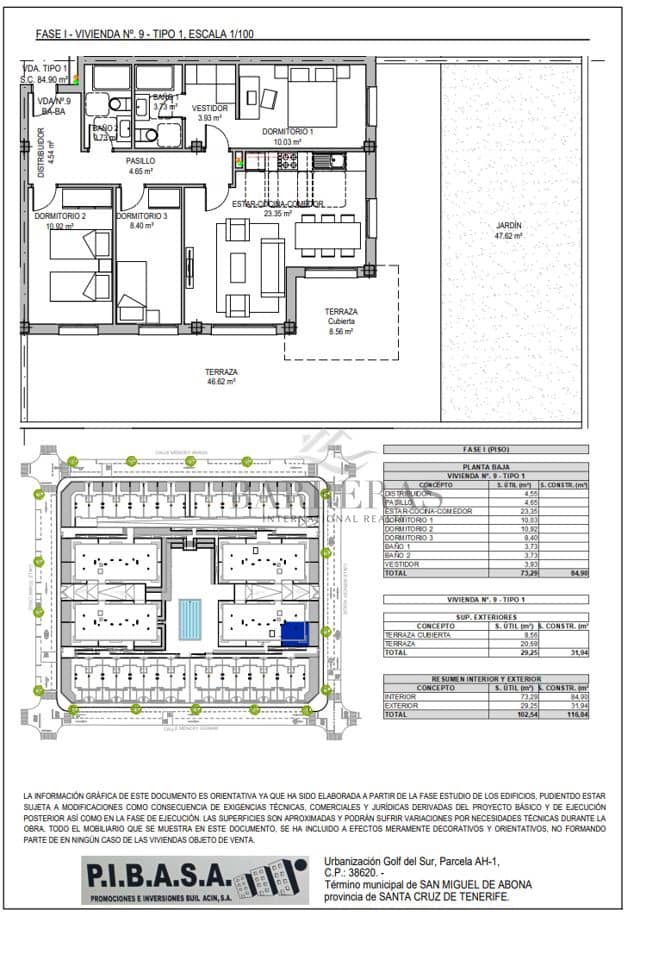 3 soveværelse Lejlighed til salg i San Miguel de Abona med swimmingpool garage - € 315.000 (Ref: 8160696)