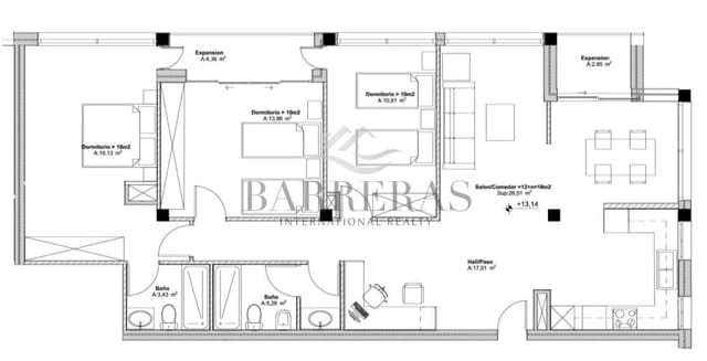3 slaapkamer Flat te koop in Salamanca, Santa Cruz de Tenerife met garage - € 586.000 (Ref: 9113501)