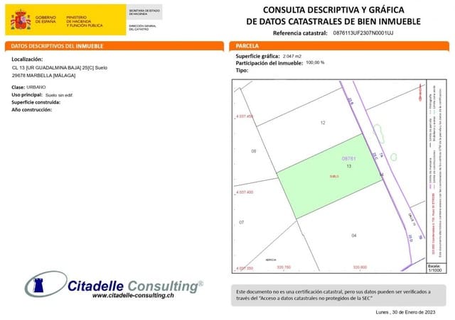 Ubebygd land til salgs i Casco Antiguo, Marbella - € 16 500 000 (Ref: 7083294)