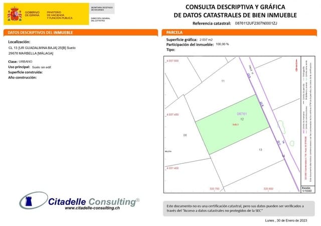 Ubebygd land til salgs i Casco Antiguo, Marbella - € 16 500 000 (Ref: 7083294)